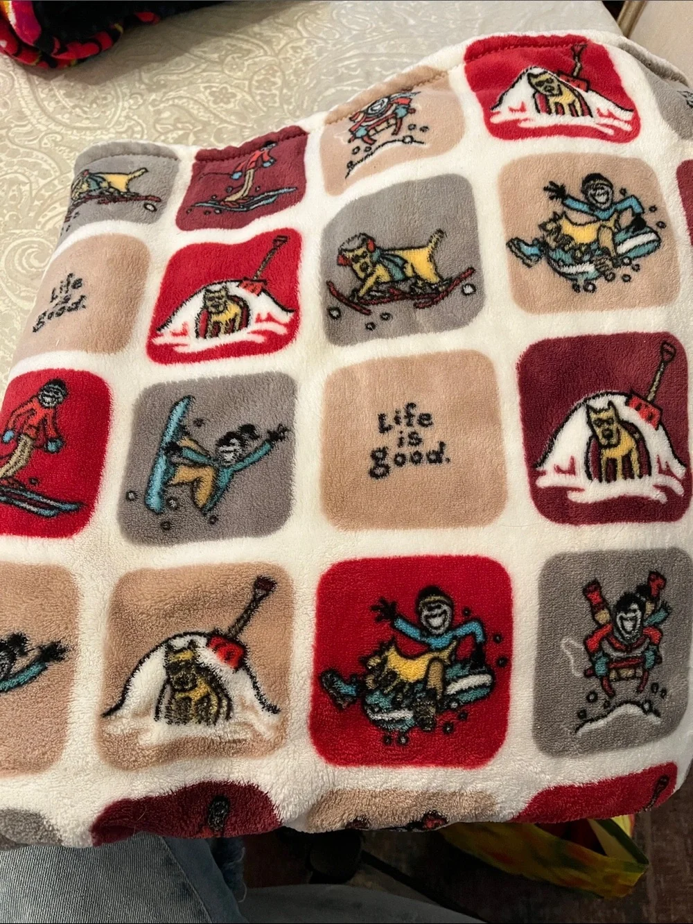 Life Is Good Oversized Plush Throw Blanket - Not used but washed! EUC!